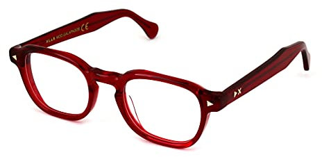 XLAB Galapagos Brille, 48mm, Bordeaux Transparent, Photochromes braun, Unisex