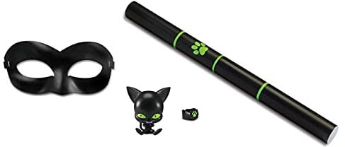 Bandai - Miraculous Ladybug - Verwandlungsset - Cat Noir - Superhelden-Kostüm und Accessoires - Kostüm für Kinder - P50603