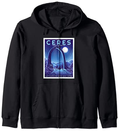 Retro Space Tourism Ceres Queen of the Asteroid Gürtel Kapuzenjacke