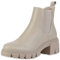VAN HILL Damen Klassische Stiefeletten Blockabsatz Schuhe Profilsohle Booties Plateau Vorne Absatzschuhe 201430 Beige Stone 36