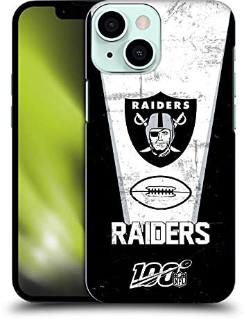 Head Case Designs Offizielle NFL Banner 100ste Las Vegas Raiders Logo Art Harte Rueckseiten Handyhülle Hülle Huelle kompatibel mit Apple iPhone 13 Mini