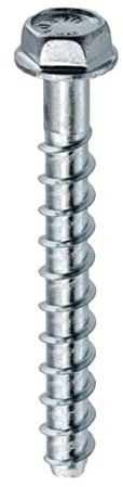 KLIMAS Viti per calcestruzzo, 6,0 x 60 mm, 100 pezzi, testa esagonale in acciaio al carbonio