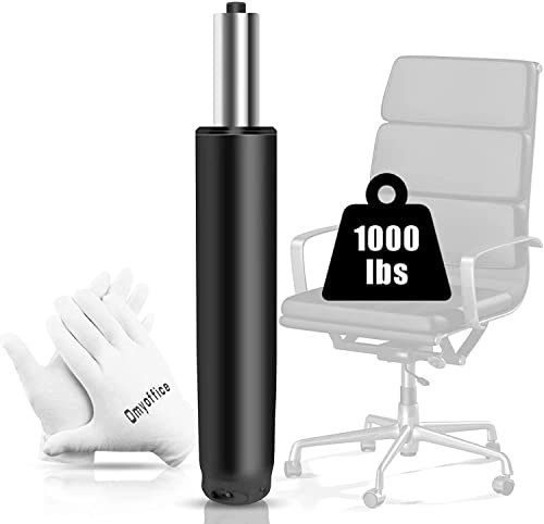 Bürostuhl-Zylinder-Ersatz mit Handschuhen, robuster Gasdruckfeder-Zylinder für Büro-Schreibtischstühle/Gaming-Stuhl, Gasdruckfeder, hydraulisch/pneumatischer Kolben, Universalgröße (schwarz)