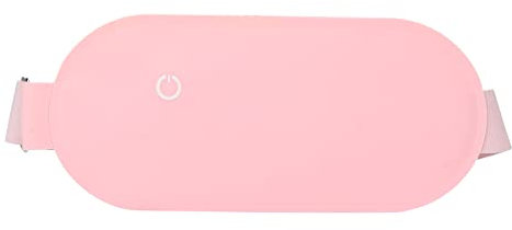 Zyyini Menstrual Heating Pad, Portable Cordless, 3 Heat Levels, Pink Fleece, Period Cramps Relief