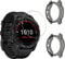 MWOOT Compatible con Garmin Fenix 7X Protectores Cristal Templado 4 Unidades y Funda Silicona 2 Unidades, 9H Dureza Resistente a Arañazo Protector Pantalla Vidrio Templado Proteccion Smartwatch