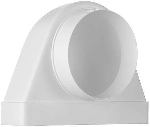 220 x 55 mm – Ø 100 mm Angolo 90° Adattatore – Transizione di ventilazione – Connettore raccordo tubo tubo