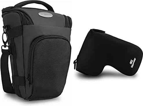 Baxxtar PRO NOVO II Full-Size SLR Kameratasche SLR Colt-Tasche schwarz & MegaGear MG1531 Nikon Coolpix P1000 Ultraleichte Kameratasche aus Neopren - Schwarz