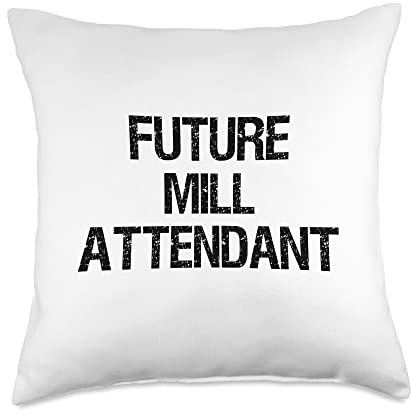 Future Mill Attendant Throw Pillow