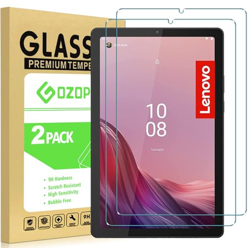 GOZOPO Verre Trempé pour Lenovo Tab M9 (9.0 Pouces), 9H Dureté, Haute Définition, Anti Rayures, sans Bulles [2 Pièces]