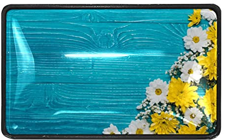 4 Stück Schubladengriff für Kommode Küchenschränke Kleiderschrank Blau Holz mit Fowers
