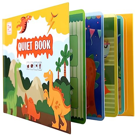 Montessori Quiet Book, Quiet Book Montessori Spielzeug Interactive Busy Book,Ruhiges Buch Montessori for Toddlers,Puzzle Buch Pädagogisches Spielzeugbuch Educational Toy Book für Kinder ab 2 3 4 Jahre