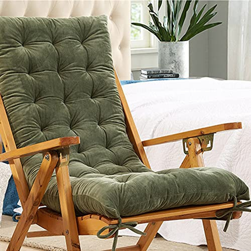 Morbuy Deckchair Auflagen für Gartenliegen, Sonnenliege Kissen Tragbare Garten Innenhof Gepolstertes Bett Relax-Liegestuhl Sitzauflage für Deckchair, Innen, Außen (48x150cm,Grün)