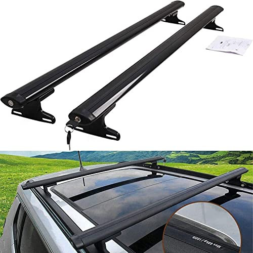 2 Stück Aluminium Dachträger Relingträger Dachgepäckträger für Jeep Compass 2017-2021, Fahrradträger Dachboxen Dachgepäckablage