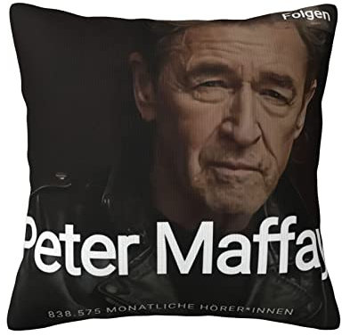Peter German Maffay Überwurf-Kissenbezüge, dekorativer quadratischer Kissenbezug, weicher, Solider Kissenbezug für Sofa, Schlafzimmer, Stuhl, Auto, 45,7 x 45,7 cm
