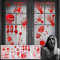 Halloween Dekoration Horror Sticker Poster, Halloween Blutige Aufkleber für Halloween Deko Tür,Halloween Deko Fenster Sticker Halloween Horror Deko Requisiten für Halloween Party Dekoration