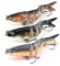 Wobbler Set Jerkbait Angelköder Kunstköder Fisch Angeln Forellen köder Swimbait Angelset für Hecht Barsch Zander mit 2 Drillingshaken und Fischköder Box