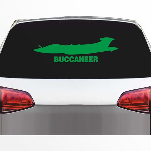 INDIGOS UG - Aufkleber - Autoaufkleber - 600x209 mm - JDM - Die Cut - Buccaneer - grün - Tuning - Sticker - Heckscheibe - Auto - Fahrrad - Motorrad