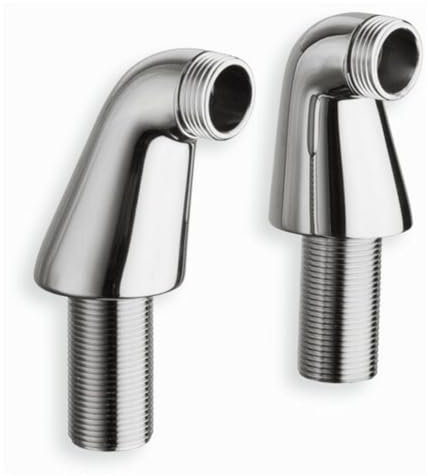 colonnettes chrome pour baignoire - LOT DE 2-inclinées- excentriques-
