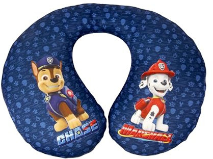 Paw Patrol Nackenkissen für Kinder mit Chase und Marshall Charakteren. Perfekt für Reisen. Besonders bequem und waschbar.