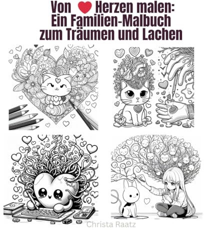 Von Herzen malen: Ein Familien-Malbuch zum Träumen und Lachen: Ein Kaleidoskop der Herzensfreuden für die Familie
