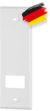 BAUHELD® Cubierta para correa de persiana de metal, 135 mm, distancia entre orificios [1 unidad], cubierta para persiana de persiana de 23 mm, color blanco