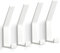 PDGROW® Kleiderhaken 4 Stück, Handtuchhaken zum Bohren(Schrauben unsichtbar!), Garderobenhaken Wand Moderne Garderobenleiste für Jacken, Mäntel, Kleidung, Schals, Handtaschen und Mehr (Weiß)