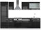 Vicco Küchenzeile R-Line, Küchenblock, Schwarz Hochglanz/Weiß, 300 cm, AP Anthrazit