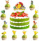 49 Stück Tortendeko,Cupcake Toppers Dekoration,Tortenaufleger für Kinder Party Geburtstag Party Kuchen Dekoration Supplies, Happy Birthday Cake Topper Set