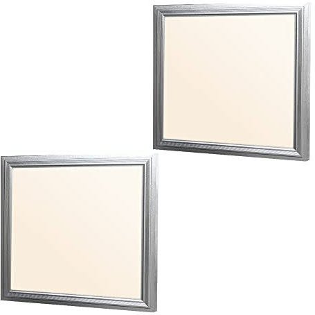 ECD Germany 2x LED Panel Dimmbar Deckenleuchte 30x30 cm 12W Warmweiß 3000K 1200 Lumen, Trafo + Aufhängeset, Ultraslim, Quadrat, Lampe Deckenlampe Deckenstrahler Deckenpanel Wandleuchte Pendelleuchte