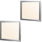 ECD Germany 2x LED Panel Dimmbar Deckenleuchte 30x30 cm 12W Warmweiß 3000K 1200 Lumen, Trafo + Aufhängeset, Ultraslim, Quadrat, Lampe Deckenlampe Deckenstrahler Deckenpanel Wandleuchte Pendelleuchte