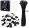 SGERUFZ 100 Stück Kabelbinder 100 Stück Starken Selbstklebend Basishalter UV-beständiges Nylon Kunststoff Kabel Binder Set (150mm) (Schwarz)