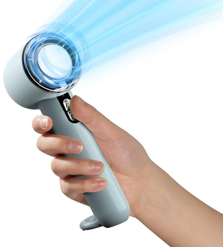 LHJRY Handheld Cooling Fan, 5 Speeds Portable Air Conditioner Fans, Rechargeable Mini Fan with USB for Women Men Travel/Camping/Outdoor for Travel Outdoor/Disney/Concerts/Gifts for Women & Men (BLUE)