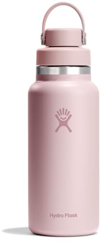 Hydro Flask 32 Oz Wide Mouth Chug Cap Water Bottle - Insulated Stainless Steel with Leakproof closeable lid for Cold Water Drinks, Sports, Travel, car and School in Tonal Trillium
