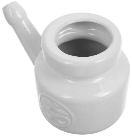 BESTYASH Nasennebenhöhlenspülflasche Aus Keramik Nasenreiniger Netztopf Für Nasenspülung Wiederverwendbar Geeignet Für Erwachsene Zur Täglichen Nasenhygiene Und Gesundheitsversorgung