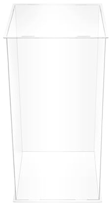 30x30x60cm Freistehend Acryl Displayständer Vitrine Acryl Schaukasten Display Stand Klar Vitrinen Aufbewahrung Box Kasten für Blumen Sammlerstücke oder andere Dekorationen in Hochzeit Partys usw