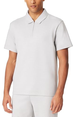 Schiesser Herren Schlafshirt T-Shirt Zipper Feinripp Jacquard - Mix + Relax