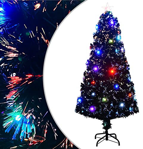 Brokky 284301 Albero di Natale Preilluminato con Supporto 150 cm Fibra Ottica Albero Pasqua Decorazioni Natale-Decorazioni Casa Matrimonio Centrotavola Addobbi Christmas Natalizie Natalizi Halloween F