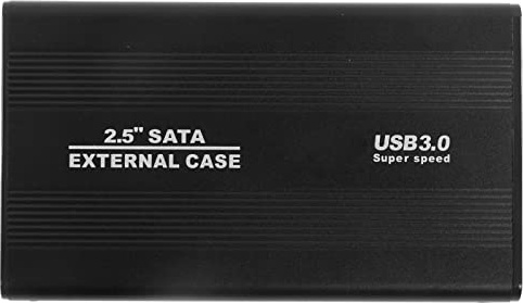 KIMISS 2.5in Hard Drive Enclosure, 4TB USB 3.0 External HDD Case, Aluminum Housing, Hot Swappable, 5Gbps Data Transfer, LED Indicator – (Black)