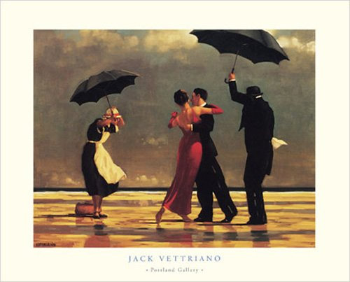 empireposter Vettriano, Jack - The singing Butler - Kunstdruck Artprint Gemälde Tanz Paar Paare - Grösse 80x60 cm