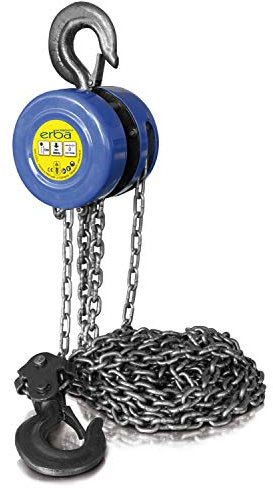 Erba, 03075, Kettenzug 2T mit Sicherheitslasthaken