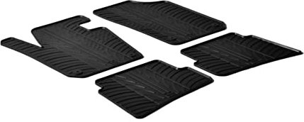 Gledring 0310 Fußmatten Set Gummimatten Vorne und Hinten schwarz