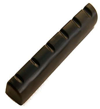 Black Acoustic guitar nut 6 string finger board end 43mm x 6mm x 9mm
