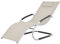 vidaXL Sonnenliege mit Kissen Gartenliege Relaxliege Strandliege Poolliege Saunaliege Liege Liegestuhl Gartenmöbel Aluminium Textiline Creme