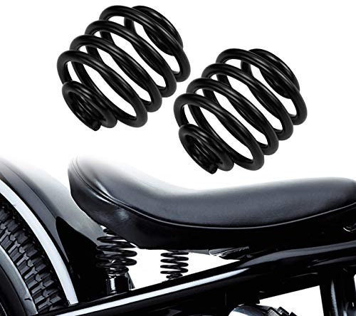 HDBUBALUS Motorcycle Solo Seat Spring Kit Fit for Harley Models | Black, 2-Inch Springs Bracket Mounting Hardware, Fit for Sportster Softail Dyna