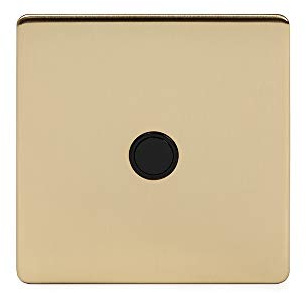 Soho Lighting Brushed Brass Gold 20A Flex Outlet Black Insert Screwless