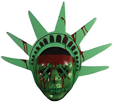 The Purge Lady Liberty Horror Maske mit Lichteffekt