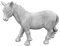 gartendekoparadies.de Esel - Statue, Steinfigur, H. 38 cm, 13 kg, Grau, frostsicher aus Steinguss für Außenbereich