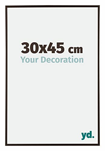 Your Decoration - Cadre photo 30x45 cm - Anthracite - Cadre Photo en Plastique Avec Verre acrylique - Anti-Reflet - Cadre 30x45 - Evry