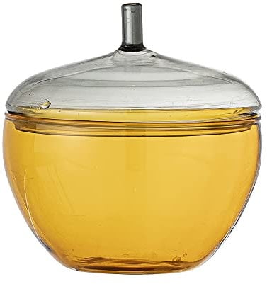 Bloomingville Behälter mit Deckel Danni, gelb, Glas