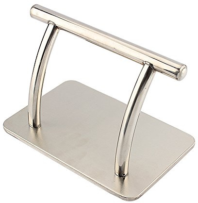 Repose-pieds de barbier, pratique pour assembler une surface métallique brillante, un repose-pieds de conception moderne en acier inoxydable pour salon de coiffure pour Beauty Centerf